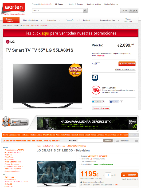 Worten VS Pc Componentes